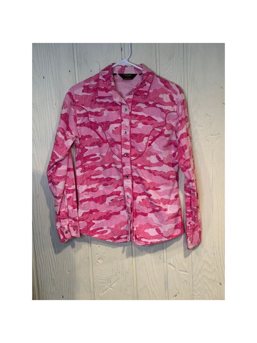 Walls Pink Camouflage Button Down Western Shirt Women's Medium